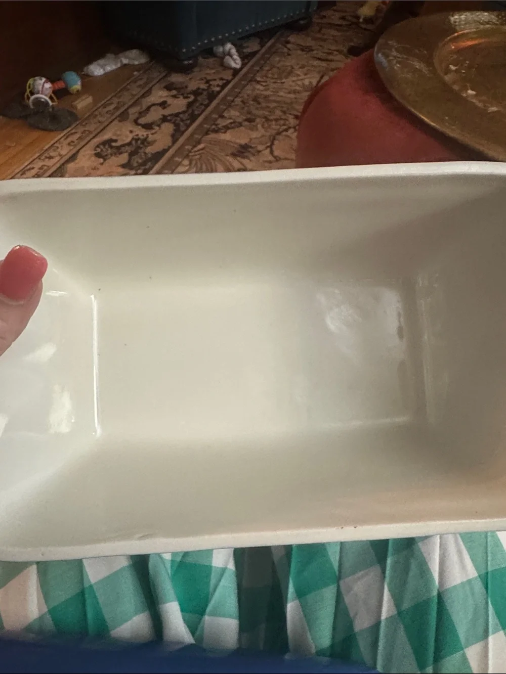 Blue Ceramic Covered Casserole Dish -